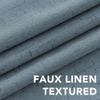 H.VERSAILTEX Linen Look 100% Blackout Curtains 95 Inches Long for Bedroom Full Light Blocking Rod Pocket Linen Textured Thick Window Curtain Drapes with White Backing, Stone Blue, 2 Panels view 4