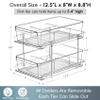 2 Set, 2 Tier Clear Organizer with Dividers for Cabinet, Shlef, Counter - MultiUse Slide-Out Storage Container - Kitchen, Pantry, Medicine Cupboard Bins, Bathroom, Vanity Makeup, Under Sink Organizing view 2