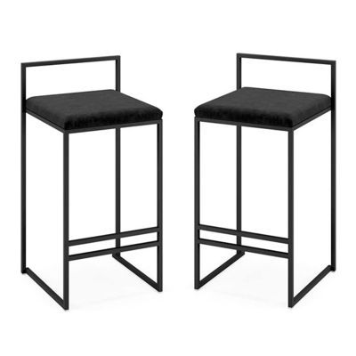 Wddwymll Set of 2 Counter Height Bar Stools Modern Industrial Counter Chairs for Kitchen Dining Room Backless Industrial Barstools, Support 330 LBS