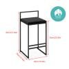 Wddwymll Set of 2 Counter Height Bar Stools Modern Industrial Counter Chairs for Kitchen Dining Room Backless Industrial Barstools, Support 330 LBS view 3