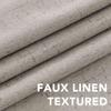 H.VERSAILTEX Linen Look 100% Blackout Curtains 95 Inches Long for Bedroom Full Light Blocking Rod Pocket Linen Textured Thick Window Curtain Drapes with White Backing, Stone, 2 Panels view 4