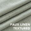 H.VERSAILTEX Linen Look 100% Blackout Curtains 95 Inches Long for Bedroom Full Light Blocking Rod Pocket Linen Textured Thick Window Curtain Drapes with White Backing, Sage, 2 Panels view 4