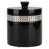 HEIDI4EVER Small Resin Cotton Swab Toothpick Box Holder container Storage organizer Container with Lid dustproof makeup organizer 11x8. 5cm Black view 1