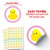 Cute Cartoon Little Yellow Duck Labels Stickers Animals Farm Theme Decor for Ducky Duck Princess Bday Birthday Party Photography Decorations Supplies 240 PCS Photo Booth Props view 2