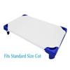 Toddler Cot Sheets Daycare- 23x52 (Pack of 6), Fitted Sleeping Mat Standard Daycare Cot Sheet with Adjustable Elastic Straps, Cotton-Polyester Blend Naptime Cot Sheet for Boys & Girls- Milky White view 3
