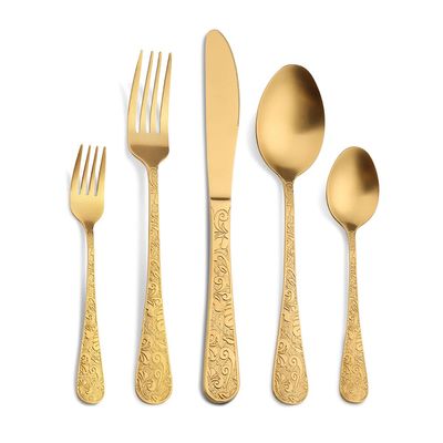 30 Piece Silverware Set For 6, Stainless Steel Silverware Set, Modern Imperial Flatware Set, Include Knife/Fork/Spoon & Long Teaspoon/Salad Fork Dishwasher Safe Cutlery Carving