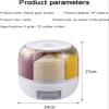6 Grids Rice Kitchen Storage Containers Pantry Storage Container Airtight Food Storage Containers Food Containers With Lids Airtight,Can Put 10kg/ 22lb view 2