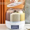 6 Grids Rice Kitchen Storage Containers Pantry Storage Container Airtight Food Storage Containers Food Containers With Lids Airtight,Can Put 10kg/ 22lb view 4