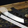 Meat Cleaver,Butcher knife 9'' Handmade Forged Chinese Chef Knife Meat Cleaver Slaughter Sharp Figured Vegetable Cutter Kitchen Cooking Tools (Color : A) view 3