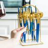 Silverware Set, 24PCS Upscale Dinnerware Stainless Steel Cutlery Set Knife Fork Coffee Spoon Tableware Set With Luxury Storage Rack (Color : Purple Gold) view 4