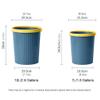 DFDFSFG Trash Can Trash Can Without CoverShatter-Resistant Creative Striped Garbage CanThick Garbage Bin for Kitchen Living Room Bathroom Wastebasket (Color : Large-Blue) view 2