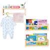 AZSKY Floating Nursery Book Shelves-Natural Wood Bookshelf for Kids Room 16 Inch-Small Bookshelf Wall Mounted for Baby Boys Girls-Living Room, Bathroom, Kitchen, Decor & Storage for Books and Dolls view 3