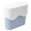 DFDFSFG Trash Can Slim Trash Can with LidRectangle Plastic Push-Button Dual Compartment Dry and Wet Sorting Garbage Can8L Recycling Garbage Bin Wastebasket (Color : Blue) view 1