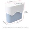 DFDFSFG Trash Can Slim Trash Can with LidRectangle Plastic Push-Button Dual Compartment Dry and Wet Sorting Garbage Can8L Recycling Garbage Bin Wastebasket (Color : Blue) view 3