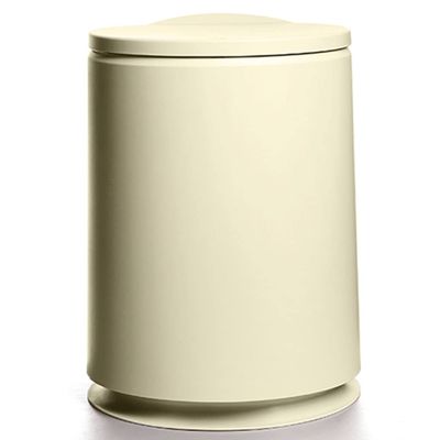 DFDFSFG Trash Can Plastic Trash Can with LidRound Push-Button Dual Compartment Dry and Wet Sorting Garbage CanSmall Double-Layer Garbage Bin Wastebasket (Color : Yellow)