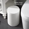 DFDFSFG Trash Can Plastic Trash Can with LidRound Push-Button Dual Compartment Dry and Wet Sorting Garbage CanSmall Double-Layer Garbage Bin Wastebasket (Color : Yellow) view 4