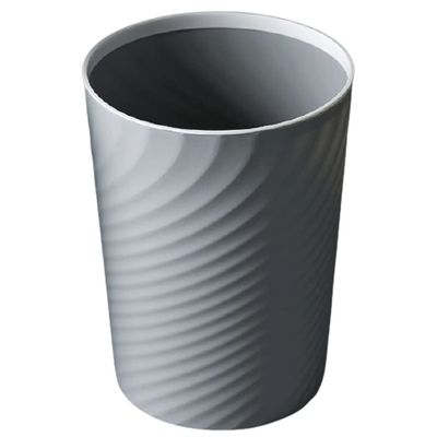 DFDFSFG Trash Can Irregularly Shaped Trash Can Without LidHousehold Kitchen Garbage CanPlastic Garbage Bin with Pressure Ring for BedroomOffice Wastebasket (Color : Gray)