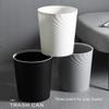 DFDFSFG Trash Can Irregularly Shaped Trash Can Without LidHousehold Kitchen Garbage CanPlastic Garbage Bin with Pressure Ring for BedroomOffice Wastebasket (Color : Gray) view 3