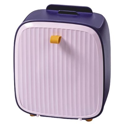 DFDFSFG Trash Can Mini Trash Can with LidMultifunctional Garbage Can with Inner BucketGarbage Bin for Desktop, Office Countertop Garbage Can Wastebasket (Color : Purple)
