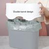 DFDFSFG Trash Can Slim Trash Can with LidRectangle Plastic Push-Button Dual Compartment Dry and Wet Sorting Garbage Can8L Recycling Garbage Bin Wastebasket (Color : Yellow) view 2