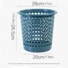 DFDFSFG Trash Can Hollow Trash Can Without LidPlastic Colorful Garbage BinSmall Round Garbage Can for KitchenBedroomLiving RoomBathroom Wastebasket (Color : Yellow) view 2