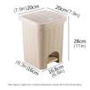DFDFSFG Trash Can Step-On Pedal Trash Can with LidWicker Style Compact Garbage Can for Small Spaces, Small Square Garbage Bin Rattan Look Wastebasket (Color : Beige) view 2