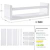 AZSKY Floating Bookshelf for Kids Room White Nursery Shelves Picture Ledge Wall Shelves for Bathroom Decor Kitchen Spice Rack Book Shelf Photo Organizer for Baby Nursery Dcor 16 Inch Set of 3 view 3