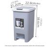 DFDFSFG Trash Can Step-On Pedal Trash Can with LidRectangular Spring Top Garbage CanLarge Plastic Garbage Bin for Bathroom Living Room Kitchen Wastebasket (Color : Beige) view 1