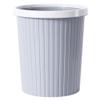 DFDFSFG Trash Can Trash Can Without CoverShatter-Resistant Creative Striped Garbage CanThick Garbage Bin for Kitchen Living Room Bathroom Wastebasket (Color : Large-Gray) view 1