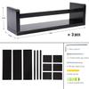 AZSKY Black Nursery Shelves 16 Inch Set of 3 Wooden Floating Wall Bookshelf for Kids Nursery Shelves for Wall,Bathroom Living Room Dcor Kitchen Spice Rack view 3