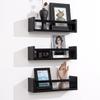 AZSKY Black Nursery Shelves 16 Inch Set of 3 Wooden Floating Wall Bookshelf for Kids Nursery Shelves for Wall,Bathroom Living Room Dcor Kitchen Spice Rack view 4