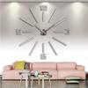FASHION in THE CITY Wall Clocks Silent Non-Ticking Movement Wall Decoration Home/Office/Hotel/Bar/Restaurant/Classroom Clocks (L110-Silver) view 1
