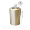 DFDFSFG Trash Can Small Round Trash Can with LidFreestanding Toilet Bowl Brush and Garbage Can and Bathroom Tissue BoxGarbage Bin Shake Cover Wastebasket (Color : Silver) view 2