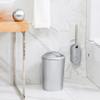 DFDFSFG Trash Can Small Round Trash Can with LidFreestanding Toilet Bowl Brush and Garbage Can and Bathroom Tissue BoxGarbage Bin Shake Cover Wastebasket (Color : Silver) view 4