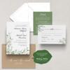 XOXOKristen 4x6 inch Personalized RSVP cards with envelopes with Greenery Floral Design, Postcard format Custom Response Cards for DIY wedding invitation kit, Rustic Wedding RSVP Cards (RSVP) view 3
