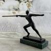 Bronze Fencer Fencing Statue Abstract Figurine Sport Brass Sculpture Art Home Decor Gifts view 4