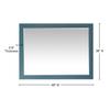 Altair Design Sutton 48" Rectangular Bathroom Wood Framed Wall Mirror in Royal Green view 3