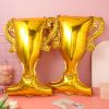 5Pcs Gold Foil Balloons Trophy Mylar Balloons for Basketball Football Soccer Anniversary Birthday Party Decor Supplies view 3