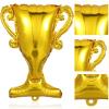 5Pcs Gold Foil Balloons Trophy Mylar Balloons for Basketball Football Soccer Anniversary Birthday Party Decor Supplies view 4