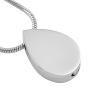 LiHiFG Pet Keepsake Necklace Free Engrave Name - 316L Stainless Steel Dog/Cat Paw Print Teardrop Crematoon Urn Jewelry for Ash view 2