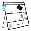 BIRDROCK HOME 14-Hook Mug Rack - Free Standing or Wall Mountable - Coffee Tea Cup Glass Storage Holder - Coffee Bar Display Dcor - Decorative Kitchen Organizer - Flat Black Metal Steel view 1