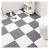 JSSSM Non-Slip Bath Mats DIY Size Interlocking Rubber Floor Tiles 30x30cm Square Splicable Shower Mat (Color : Grey+White, Size : 30x30x1cm-8pcs) view 1