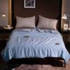 XQKXHZ Cooling Throw Blanket, 60"x 80" Soft Comfy Breathable Thin Quilt for Hot Sleepers, Lightweight Summer Blanket Twin Size, Sky Blue Double Satin Trim Blankets,180x220cm view 2