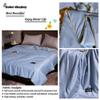 XQKXHZ Cooling Throw Blanket, 60"x 80" Soft Comfy Breathable Thin Quilt for Hot Sleepers, Lightweight Summer Blanket Twin Size, Sky Blue Double Satin Trim Blankets,180x220cm view 3