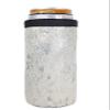 Cowhide Skinny Can, Acid Wash Cowhide, Slim Beer Holder, Drink Huggie, Leather Drink Wrap Huggie (Hologram) view 1