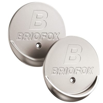 BRIOFOX Shower Curtain Rod Holder 3M Adhesive | Heat Resistant | Waterproof | Max Load 60 lbs Shower Rod Retainer for Wall, 2 Pack, Nickel (Rod Not Included)