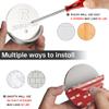 BRIOFOX Shower Curtain Rod Holder 3M Adhesive | Heat Resistant | Waterproof | Max Load 60 lbs Shower Rod Retainer for Wall, 2 Pack, Nickel (Rod Not Included) view 3