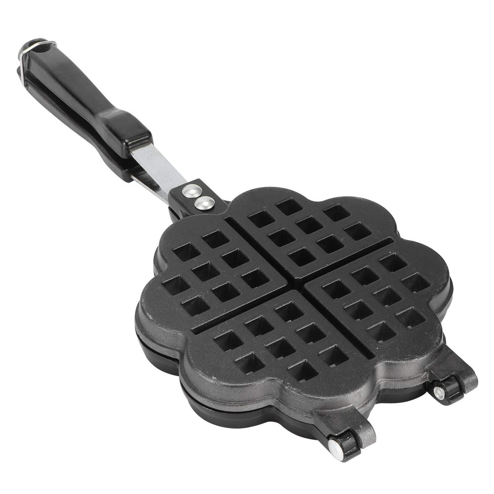 Waffle Baking Pan, Aluminium Alloy Waffle Baking Mold Pan Non-Stick Heart Shape Waffle Cone Maker Kitchen Baking Tool