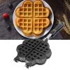 Waffle Baking Pan, Aluminium Alloy Waffle Baking Mold Pan Non-Stick Heart Shape Waffle Cone Maker Kitchen Baking Tool view 4