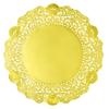 12.5 Inch Gold Lace Paper Doilies Round Table Placemat Paper Pad Lace Doily for Cake, Desert, Wedding, Tableware Decoration (100 Pcs) view 1